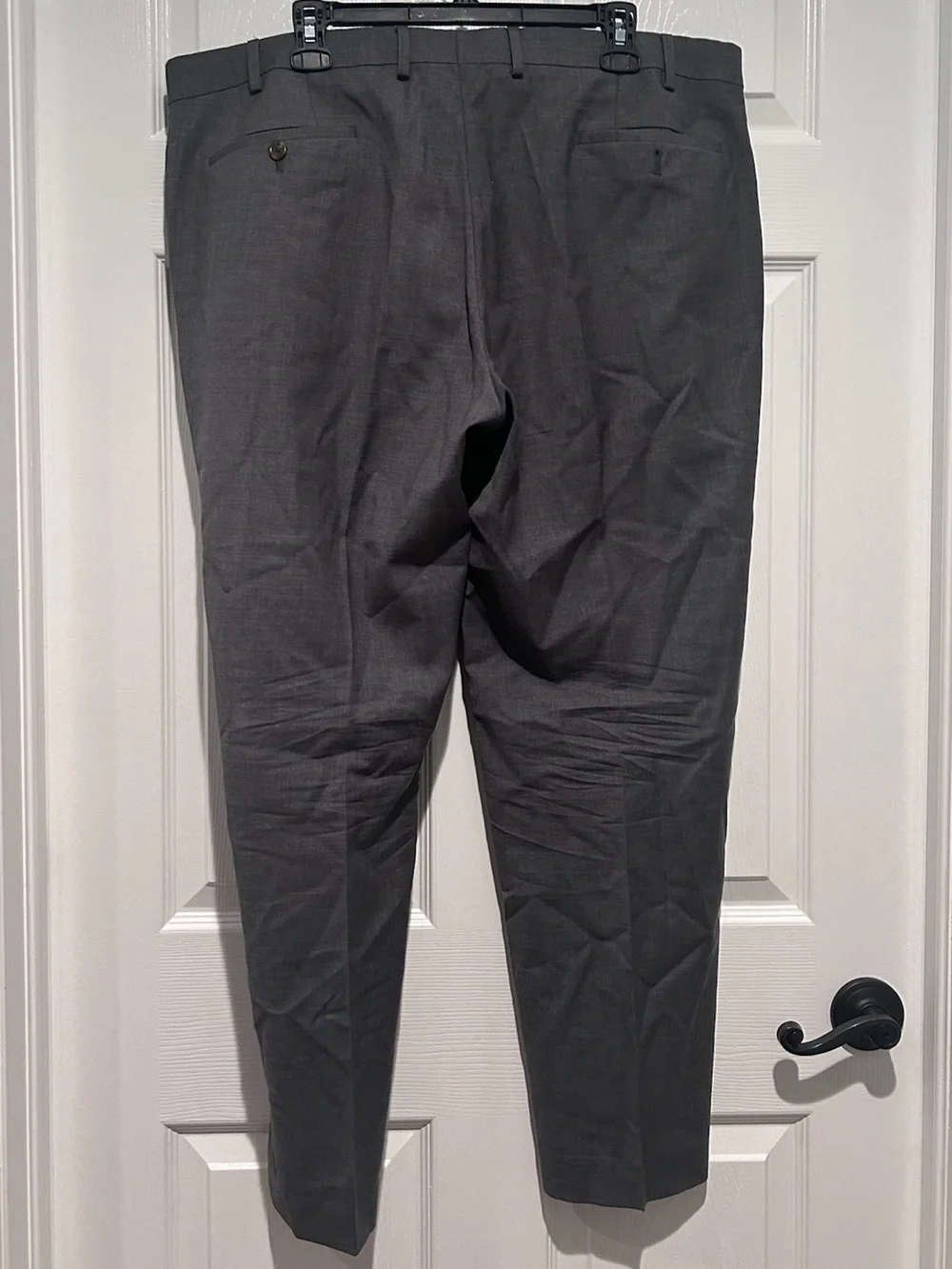 Lauren Ralph Lauren Gray Dress Pants Men 40x30 Flat Front Classic Fit Trousers